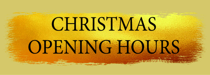 CHRISTMAS OPENING TIMES 2025