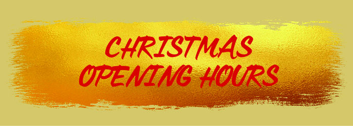 CHRISTMAS OPENING HOURS 2020